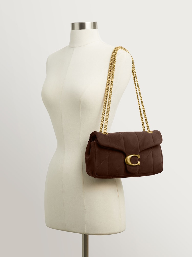 COACH Brown Soft Quilted Suede Tabby 26 Shoulder Bag - Image 8 of 8
