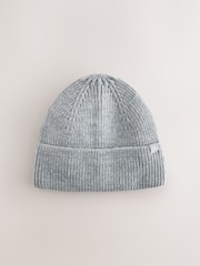 Grey Knitted Beanie Hat (1-16yrs) - Image 3 of 5