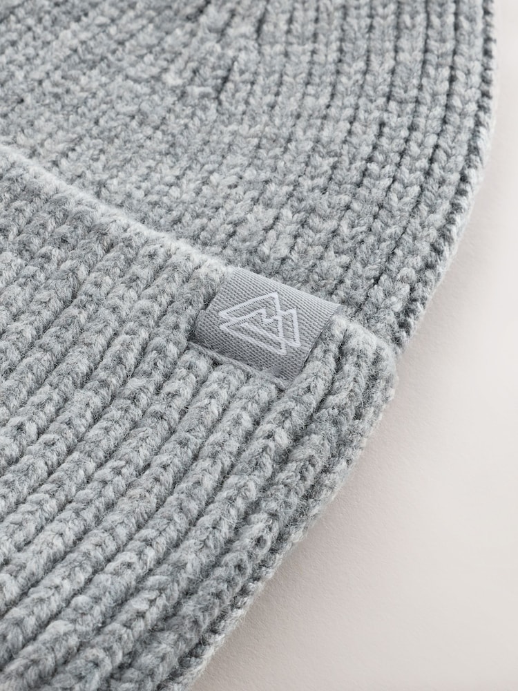 Grey Knitted Beanie Hat (1-16yrs) - Image 5 of 5