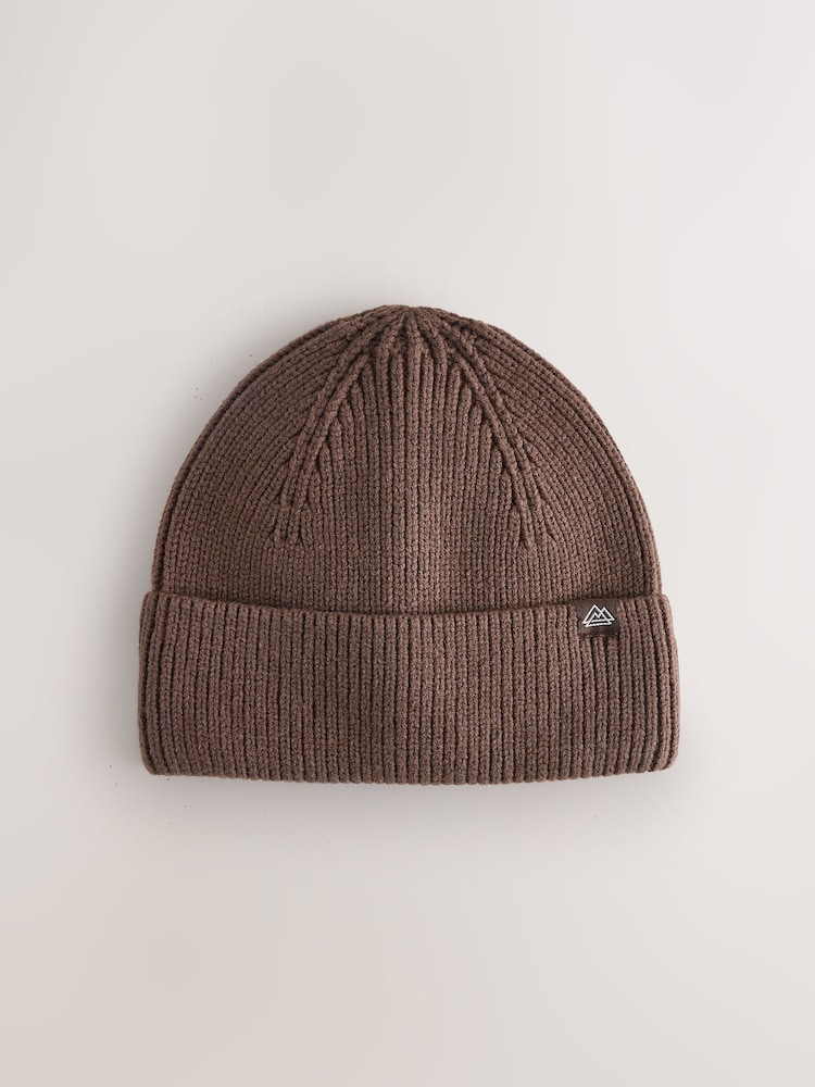Chocolate Brown Knitted Beanie Hat (1-16yrs) - Image 1 of 3