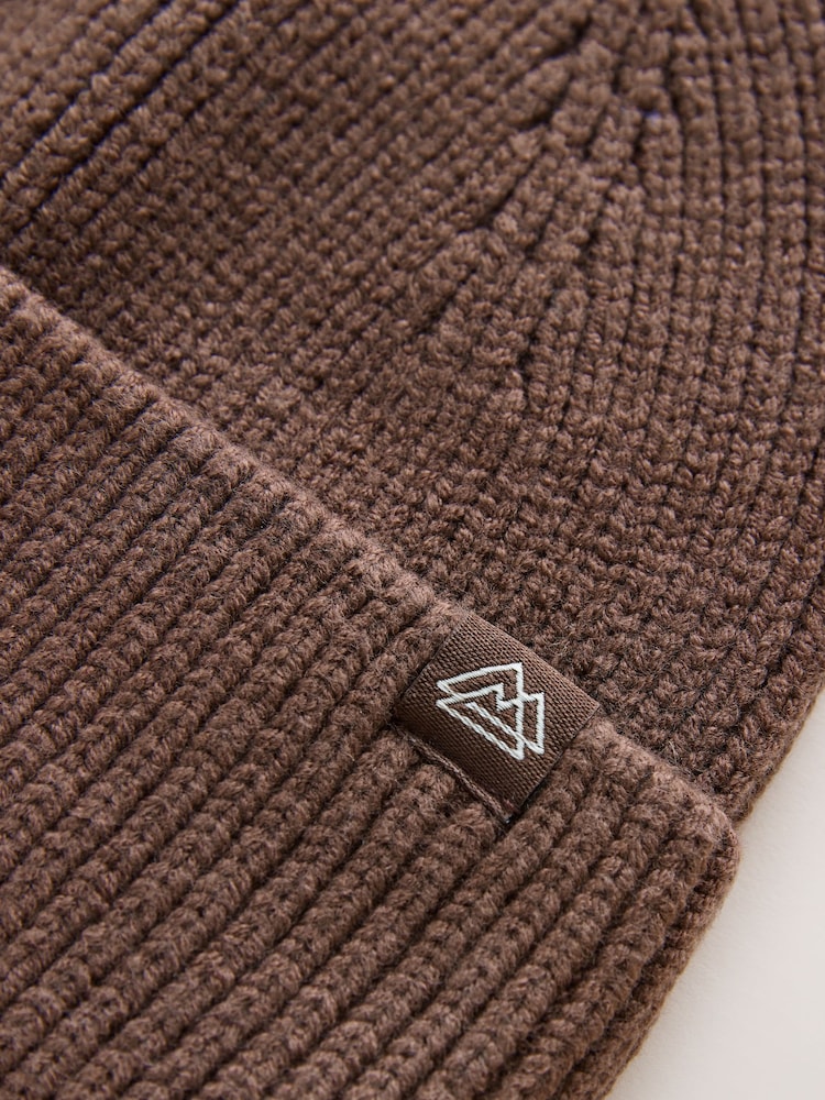 Chocolate Brown Knitted Beanie Hat (1-16yrs) - Image 2 of 3