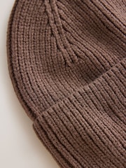 Chocolate Brown Knitted Beanie Hat (1-16yrs) - Image 3 of 3