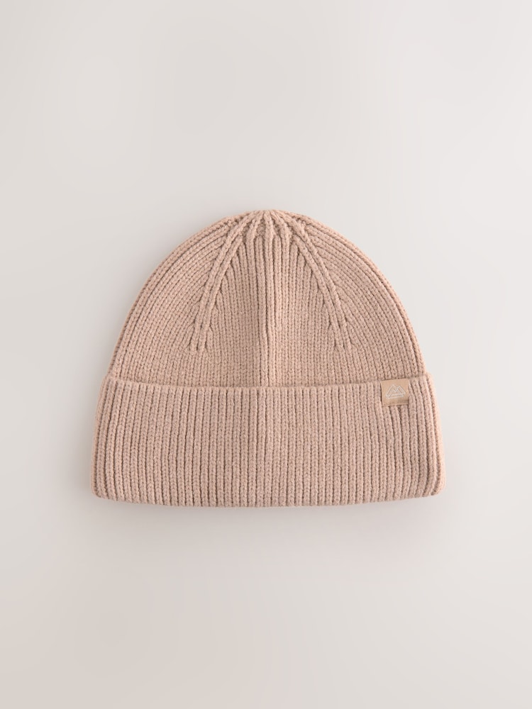 Stone - Ribbed Knitted Beanie Hat (1-16yrs) - Bild 1 von 3