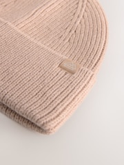 Stone - Ribbed Knitted Beanie Hat (1-16yrs) - Bild 3 von 3