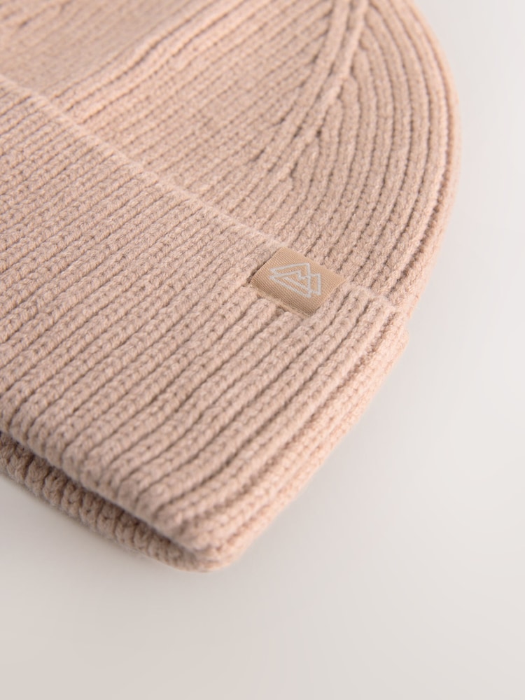 Stone - Ribbed Knitted Beanie Hat (1-16yrs) - Bild 3 von 3
