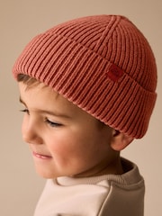 Pumpkin Orange Knitted Beanie Hat (1-16yrs) - Image 2 of 6