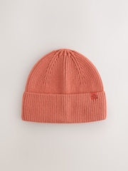 Pumpkin Orange Knitted Beanie Hat (1-16yrs) - Image 4 of 6