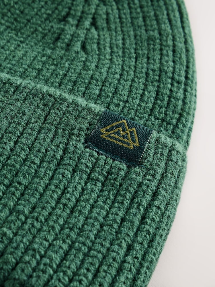 Bottle Green Knitted Beanie Hat (1-16yrs) - Image 2 of 3