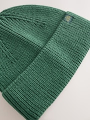 Bottle Green Knitted Beanie Hat (1-16yrs) - Image 3 of 3