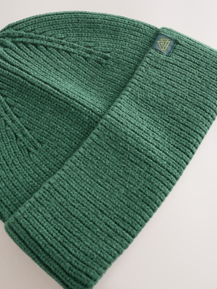 Bottle Green Knitted Beanie Hat (1-16yrs) - Image 3 of 3