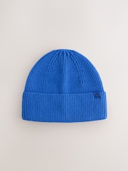 Kobaltblau - Ribbed Knitted Beanie Hat (1-16yrs) - Bild 1 von 3