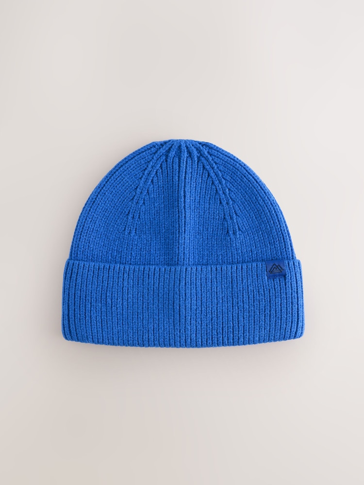 Kobaltblau - Ribbed Knitted Beanie Hat (1-16yrs) - Bild 1 von 3