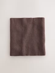 Marron chocolat - Écharpe de nuit en tricot côtelé (1-16ans) - Image 2 de 4