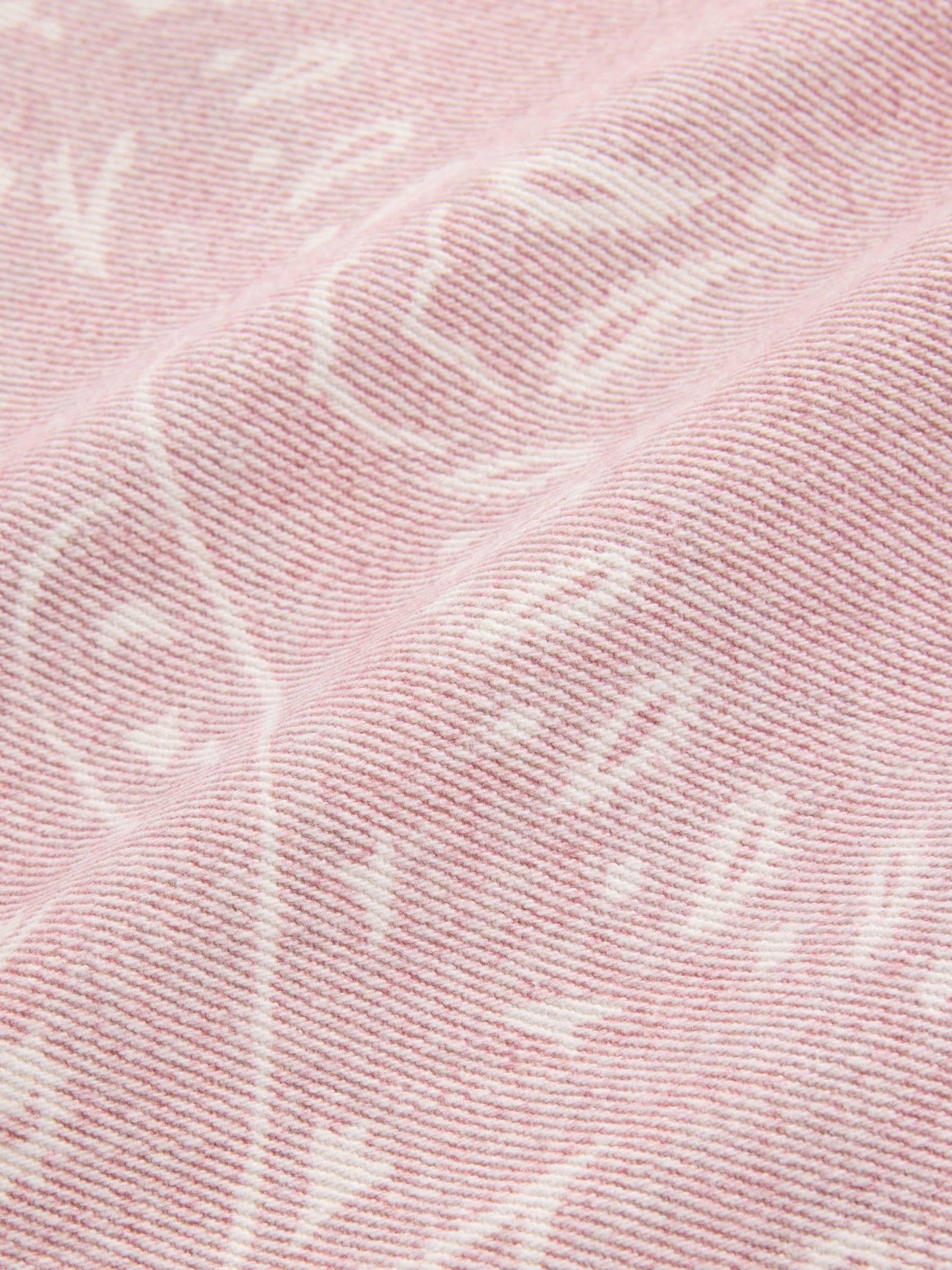 Buy Pink Bandana Print Double Pocket Barrel Denim Jort Shorts from