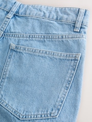 Mid Blue Embroidery Denim Shorts - Image 5 of 6