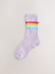 Little Bird by Jools Oliver Multi Stripe Pastel Cosy Ankle Socks 3 Pack - Image 3 of 6