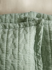 Pineapple Elephant Set of 2 Green Tamba Leaf Jersey Stripe Pillowcases - Image 2 of 3