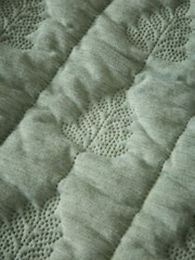 Pineapple Elephant Set of 2 Green Tamba Leaf Jersey Stripe Pillowcases - Image 3 of 3