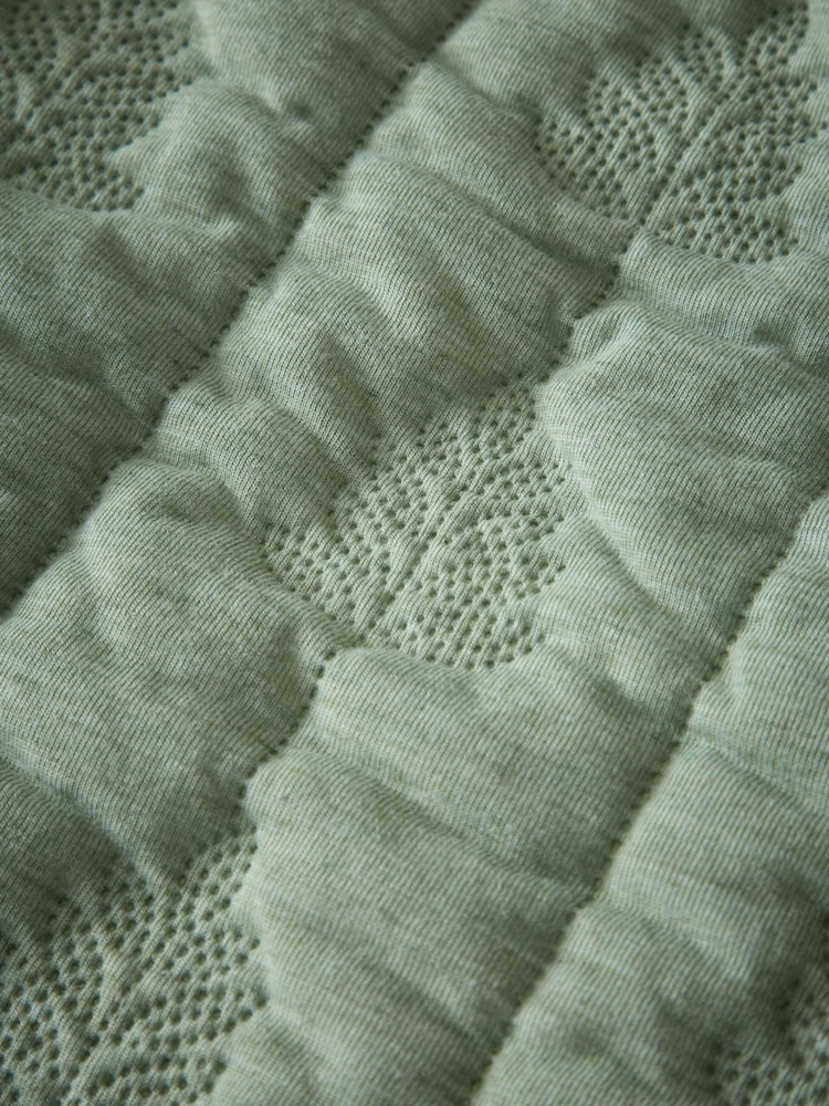 Pineapple Elephant Set of 2 Green Tamba Leaf Jersey Stripe Pillowcases - Image 3 of 3 Pineapple Elephant Set of 2 Green Tamba Leaf Jersey Stripe Pillowcases - Image 3 of 3