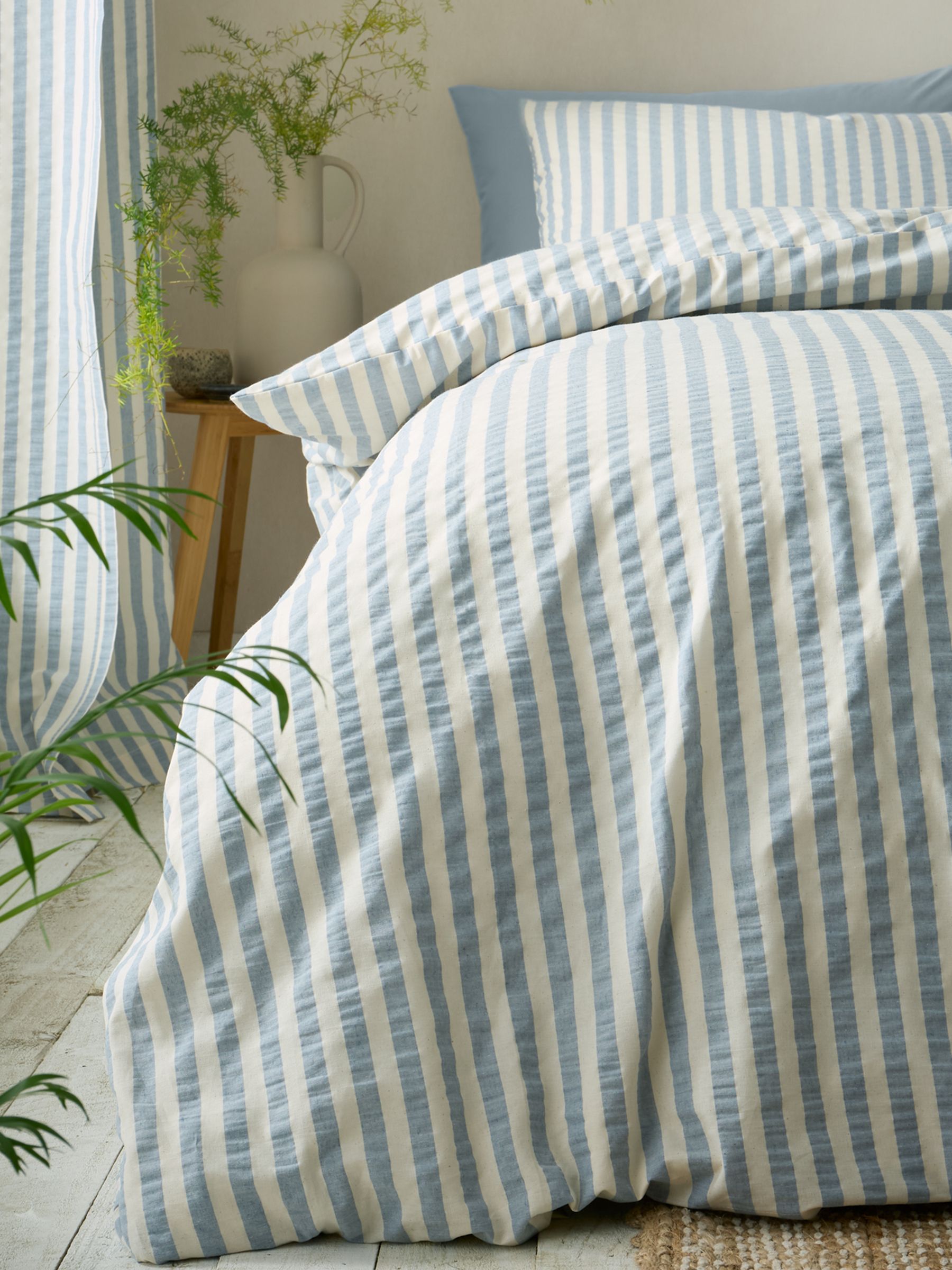 Buy Pineapple Elephant Blue Cotton Rich Woven Stripe Duvet Cover Set buy-pineapple-elephant-blue-cotton-rich-woven-stripe-duvet-cover-set