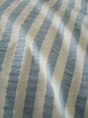 Pineapple Elephant Blue Cotton Rich Woven Stripe Duvet Cover Set - Image 5 of 5