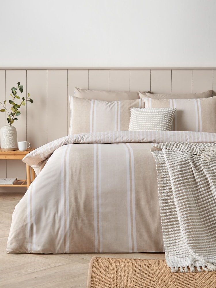 Σετ παπλωματοθήκης με Ριγέ και ζώνη Catherine Lansfield, διπλής όψης - Εικόνα 1 από 5