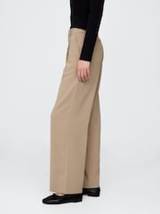 Gap Beige 365 Low Rise Pleated Wide Leg Trousers - Image 3 of 6
