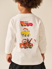 Ecru - T-Shirt na long sleeve ng Mga Kotse (9mths-8yrs) - Larawan 3 ng 3