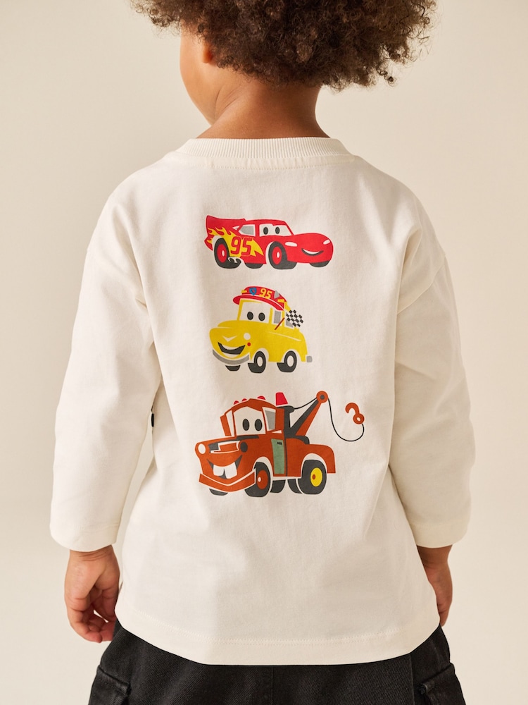 Ecru - T-Shirt na long sleeve ng Mga Kotse (9mths-8yrs) - Larawan 3 ng 3