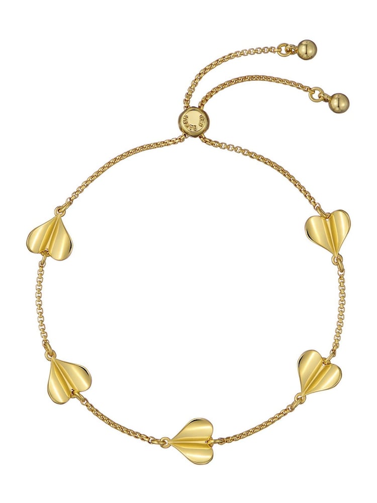ゴールド - Ted Baker Tone HEDRA Flutter Heart Adjustable Bracelet - 画像 1 / 4