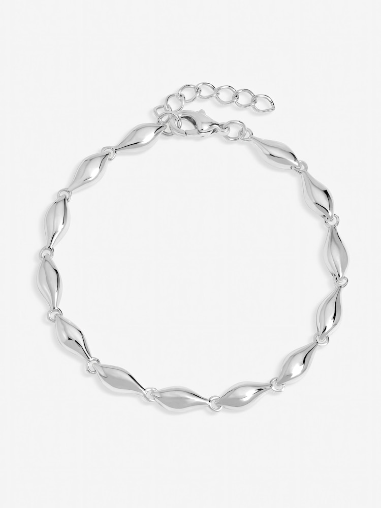 Inicio Sterling Silver Plated Polished Wave Bracelet Gift Pouch - Image 1 of 1