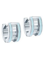 银色 - Ted Baker Plated ROLO Classic Colour Enamel Roll Huggie Earrings - 图片1 / 5