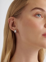 银色 - Ted Baker Plated ROLO Classic Colour Enamel Roll Huggie Earrings - 图片4 / 5