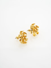 Ted Baker Gold Tone FUTURA Furled Flower Stud Earrings - Image 5 of 5