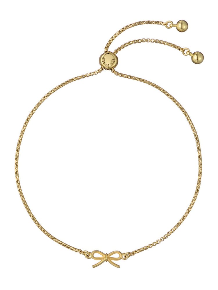 Ted Baker Gold Tone/Plain Metal BRIDGET Mini Bow Adjustable Bracelet - Image 1 of 5