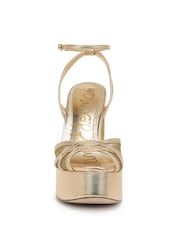Sam Edelman Sandy Regular Fit Strappy Gold Sandals - Image 4 of 7