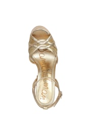 Sam Edelman Sandy Regular Fit Strappy Gold Sandals - Image 6 of 7