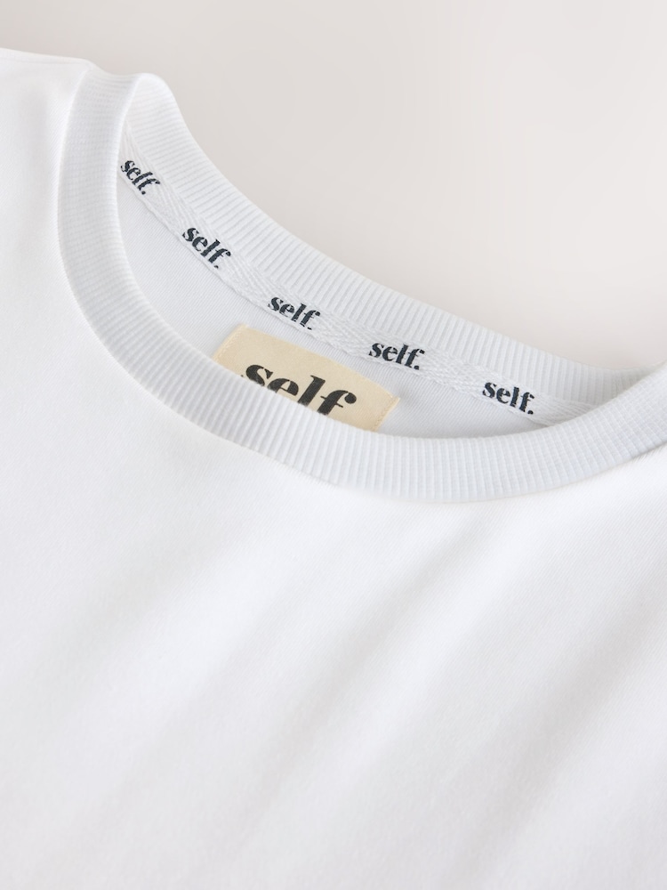 self. White Oversized Short Sleeve T-Shirt - Image 2 of 3