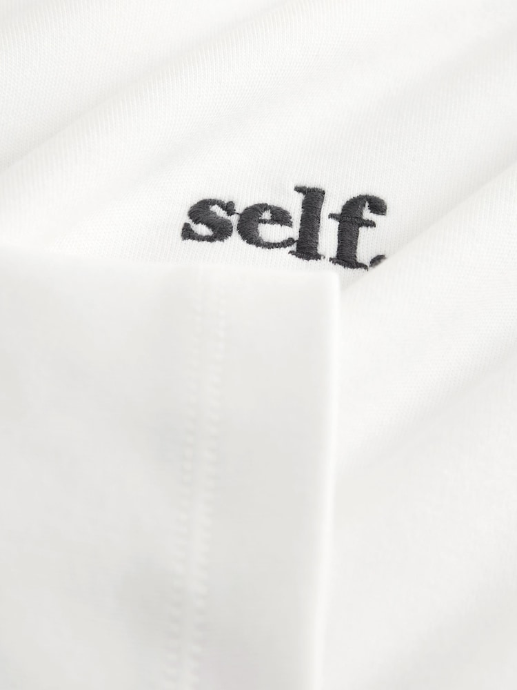 self. White Oversized Long Sleeve Top - Image 3 of 3