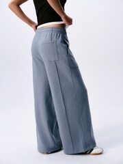self. Blue Wide Leg Joggers - Image 4 of 8