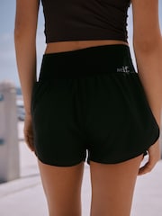 self. Chocolate Brown Side Stripe Shorts - Image 4 of 9