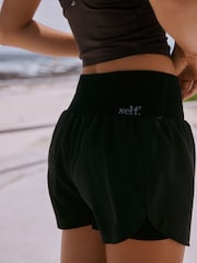 self. Chocolate Brown Side Stripe Shorts - Image 5 of 9