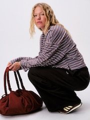 self. Blue Stripe Thermal V-Neck Long Sleeve T-Shirt - Image 2 of 5