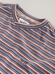 self. Blue Stripe Thermal V-Neck Long Sleeve T-Shirt - Image 8 of 8