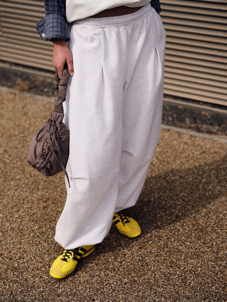 self. Grey Balloon Leg Joggers - Image 1 of 5 self. Grey Balloon Leg Joggers - Image 1 of 5