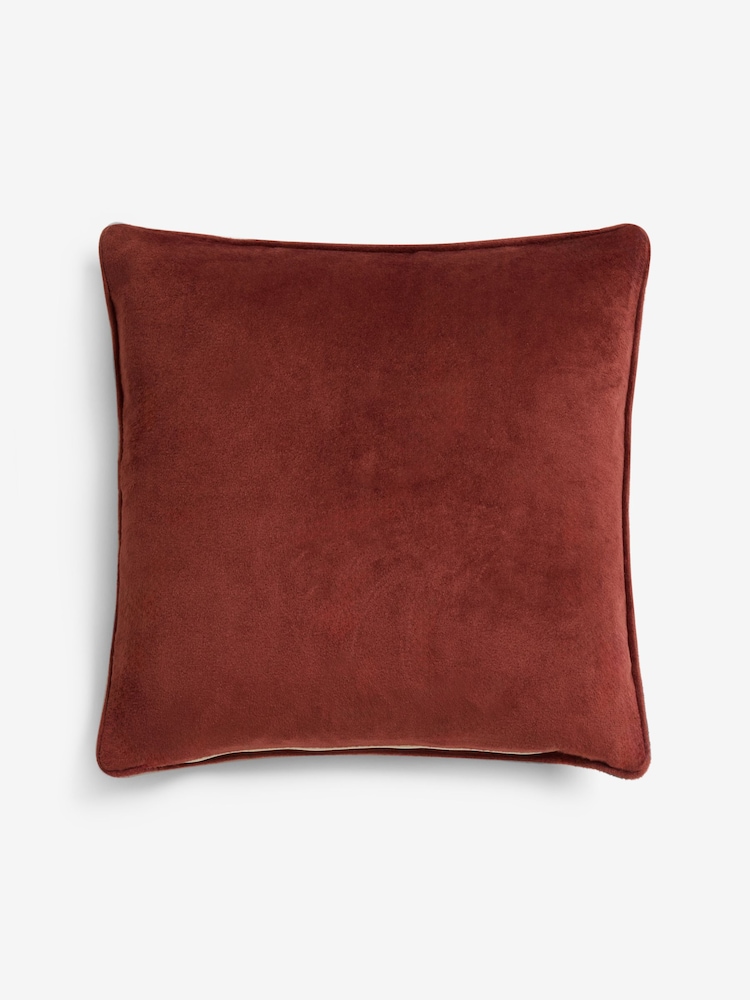 Orange 35x35 Embellished Leopard Cushion - Image 4 of 4