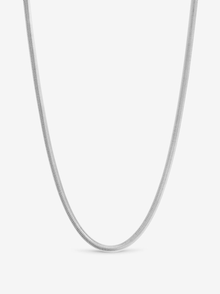 Inicio Silver Tone Steel Waterproof Snake Chain Necklace - Image 1 of 1 Inicio Silver Tone Steel Waterproof Snake Chain Necklace - Image 1 of 1
