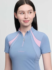 LeMieux Blue Young Rider Mia Mesh Fondant Base Layer - Image 3 of 4