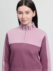 LeMieux Pink Young Rider Cropped Kate Quarter Zip Mallow Jumper - Image 2 of 3