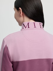 LeMieux Pink Young Rider Cropped Kate Quarter Zip Mallow Jumper - Image 3 of 3